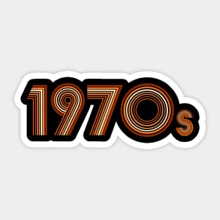 Retro Orange Disco Font Sticker